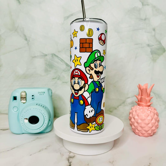 Super Mario Bros 20oz Skinny Tumbler