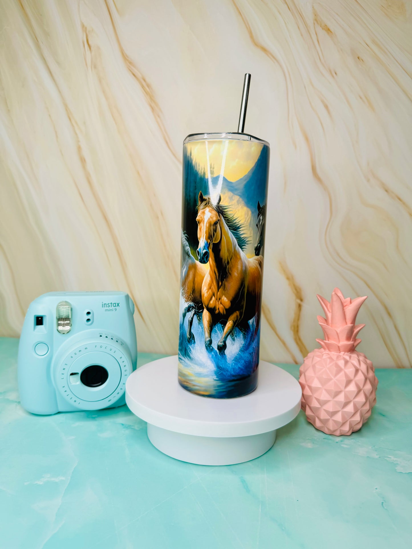 Horses 20oz Skinny Tumbler