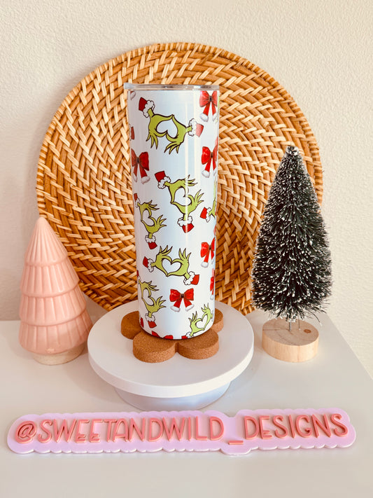 Grinchmas Coquette 20oz Skinny Tumbler