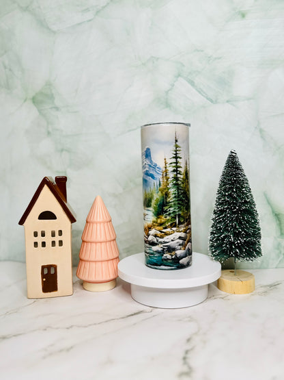 Watercolor Banff 20oz Skinny Tumbler