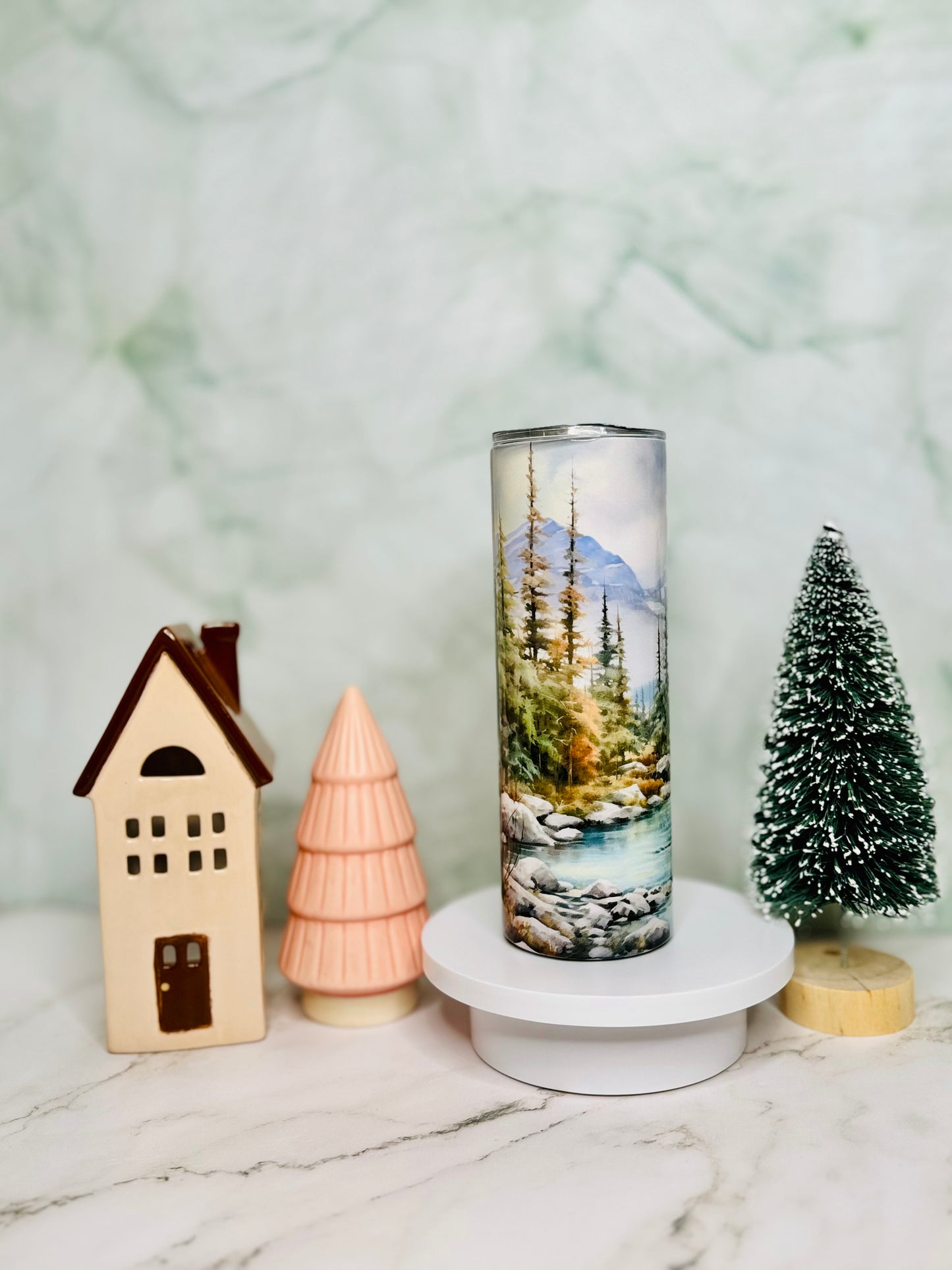 Watercolor Banff 20oz Skinny Tumbler