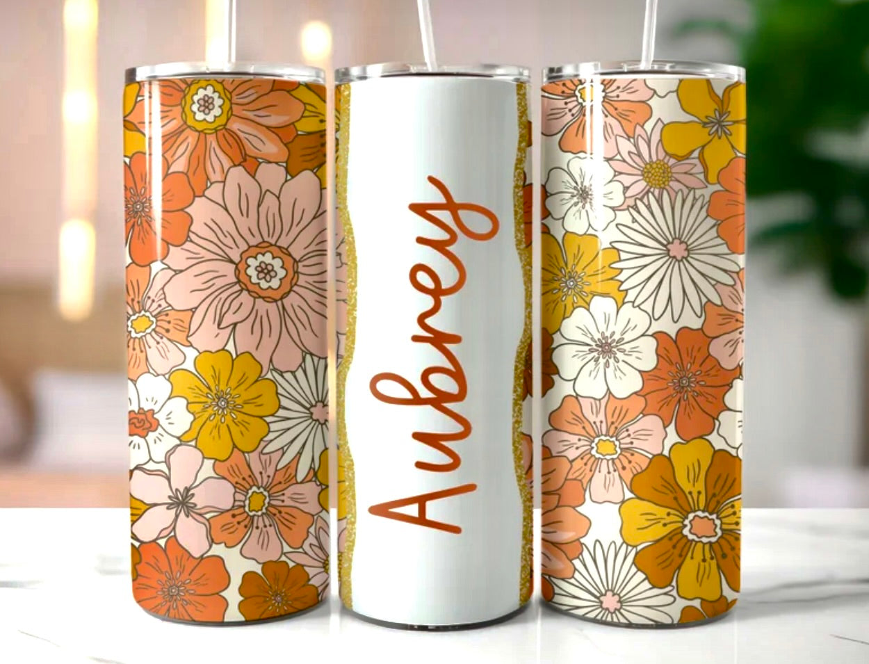 Boho Floral Autumn Custom Add Your Name