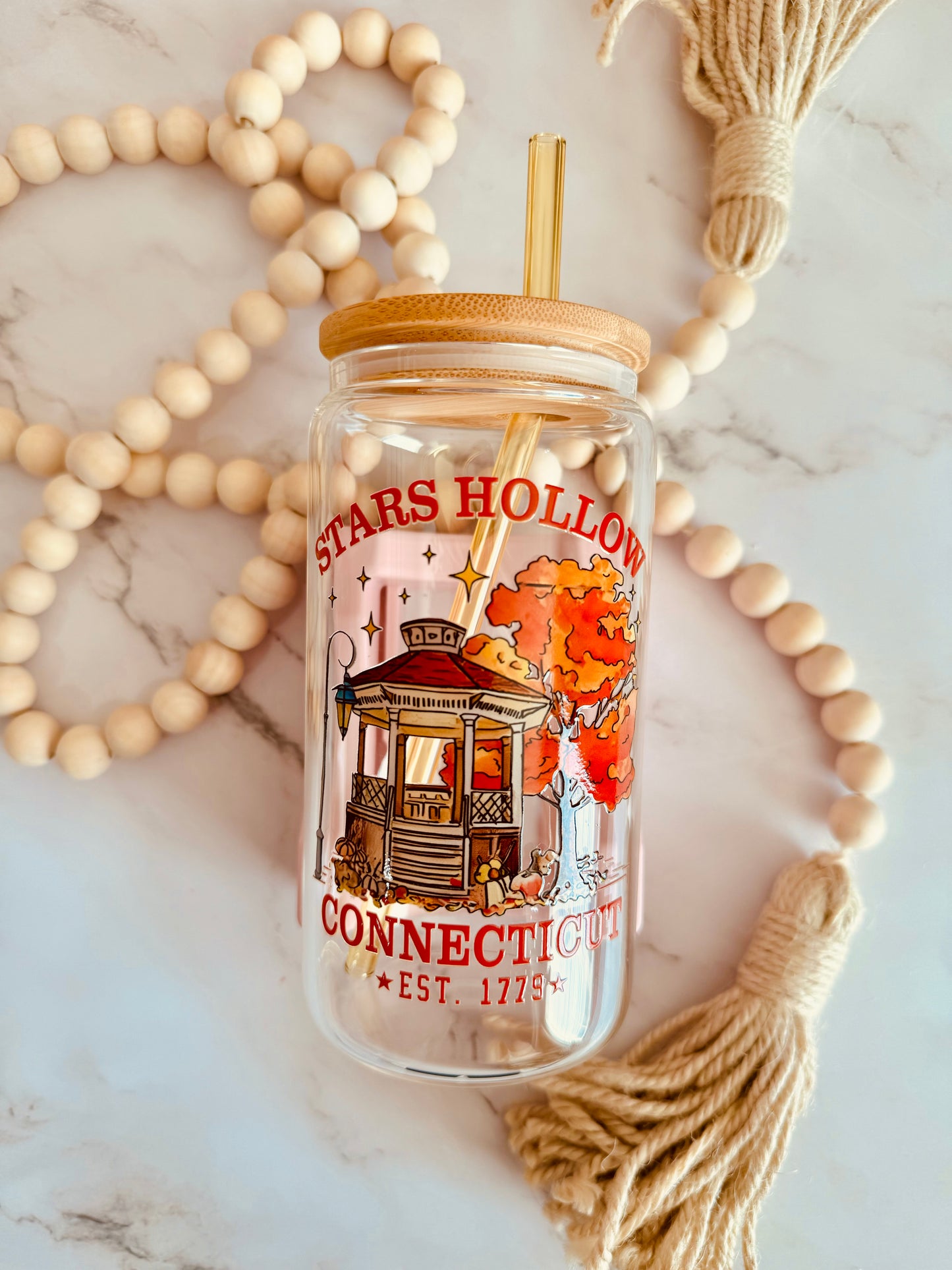 Stars Hollow 16oz Glass Can